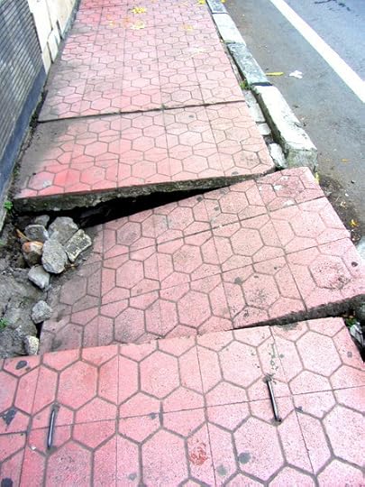 Balinese broken sidewalk