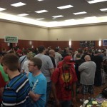 Crowd in front of Samhain Table