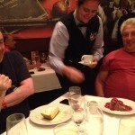 Don May about to murder his dessert