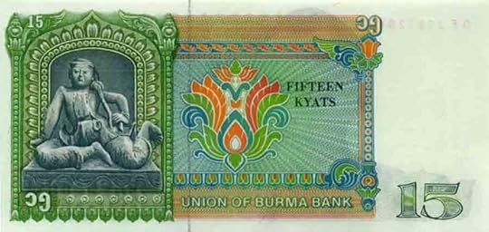 Burma 15 Kyat note