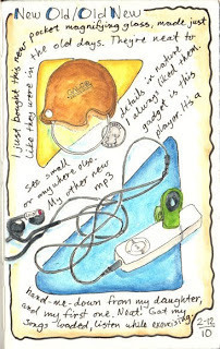 Pocket magnifier as art, the joy of an MP3 player