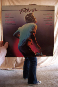 The first one we tried was the sound track to the movie 'Footloose' because it seemed relatively simple. The legs belong to my long-suffering girlfriend.