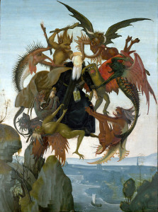 The Torment of Saint Anthon - Rumored to be Michelangelo's first painting.