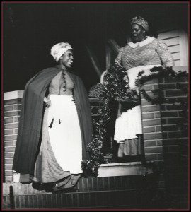 Wambui (John Ann Washington) is Prissy, Katherine Kelly is Mammy in Gone With the Wind - the Musical