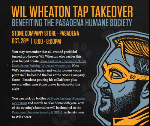 Wil Wheaton Tap Takeover