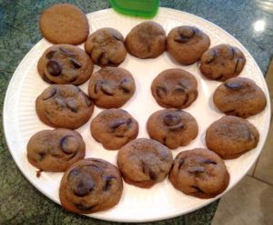 She also baked up a batch of chocolate chip cookies.