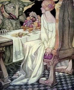 Anne Anderson's illustration of Beauty and the Beast