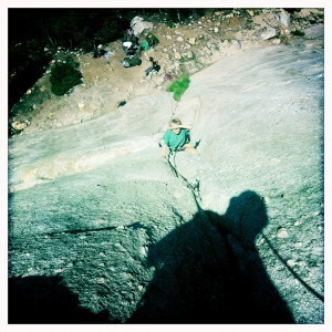 Ryan on Holdless Horror in Tuolumne Meadows in 2011