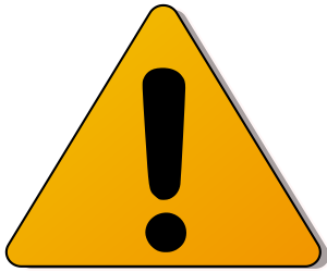 A caution sign used on roads made in inkscape,...