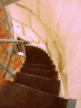 Rusty lighthouse staircase, Belitung, Sumatra