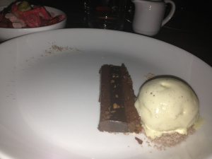 Bacon chocolate crunch bar with s&p ice cream