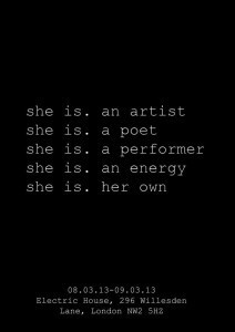 Fuschia Ayling She Is charity benefit poster 1 524602_584897678205656_292324699_n