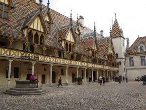 Medieval charity hospital in Beaune, France 
