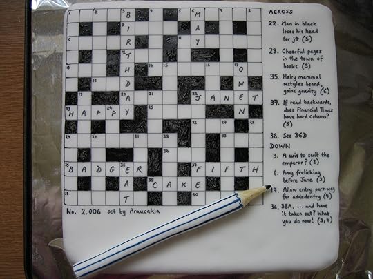 Cryptic crossword cake