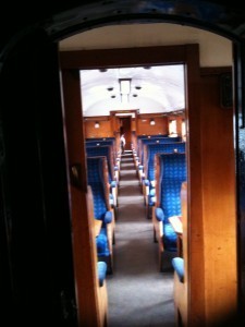 On board a Severn Valley Train Carriage