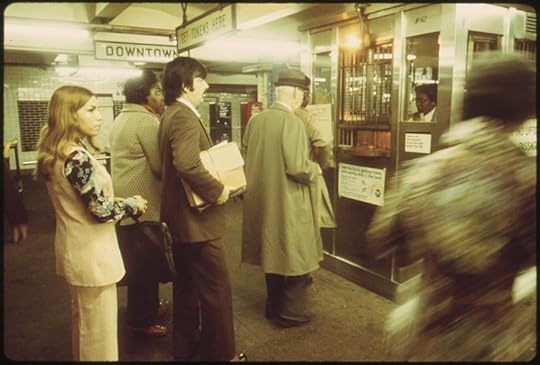 File:PASSENGERS WAITING IN LINE TO BUY SUBWAY TOKENS AT THE 8TH AVENUE LINE OF THE NEW YORK CITY TRANSIT AUTHORITY. IN... - NARA - 556682.jpg