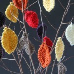 Knitted Leaf Centerpiece from MomAdvice.com.