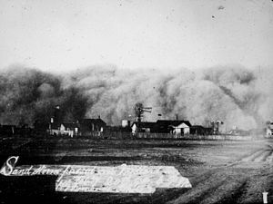Sand storm that passed over Midland, Texas, Fe...