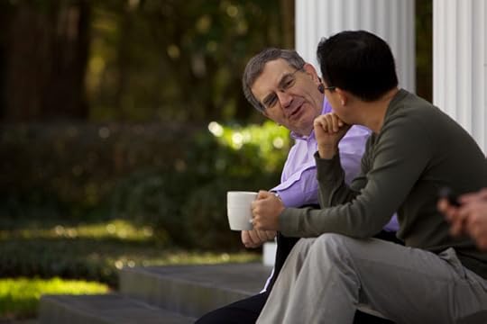 Dr. Sinclair Ferguson with a student