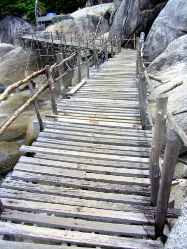 Bridge on Koh Phangan beach