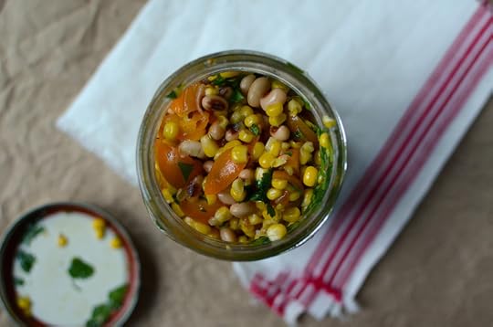 black-eyed pea salsa above