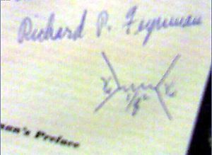English: Picture of a Feynman diagram, inscrib...