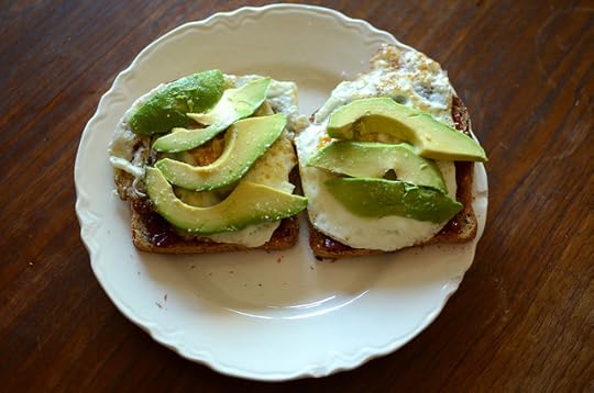 egg and tomato jam sandwich