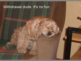 Withdrawal dude. It`s no fun.