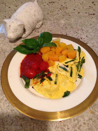 feta basil omelet via Carol White