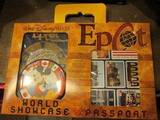 Epcot Passport pack. Get your passport stamped at the Kidcot Fun Stops.