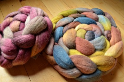 Fiberstory, Steptember (BFL/Tussah) and Cider Mill (Merino)