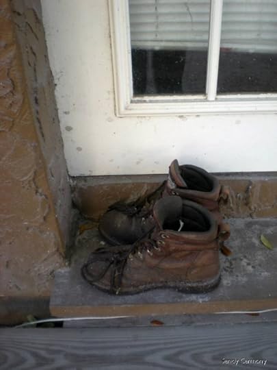 Boots by the door. Photo by Sandy Carmony | Lis'Anne Harris