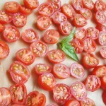 Tomatoes Ready for Roasting in the Oven