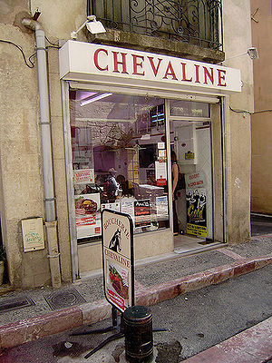 A butcher shop specializing in horse meat in P...