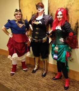 Steampunk Superwoman, Batwoman, and Poison Ivy. Taken at Steamcon.