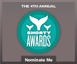Nominate Sean T Poindexter for a social media award in the Shorty Awards!