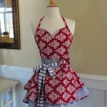 red-gray apron