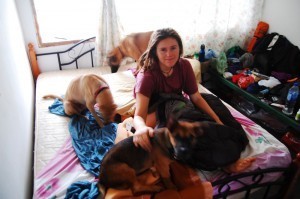 waking up with the dogs