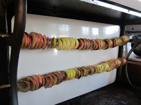 Drying on the cookstove
