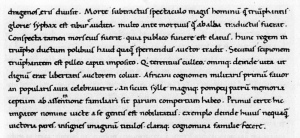 A sample of Poggio's handwriting.