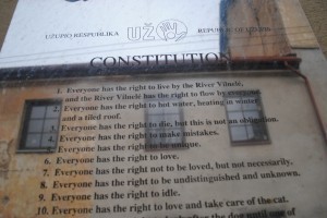 The constitution of Užupis