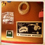 tiny tools, bakelite buckle, magic trick envelope