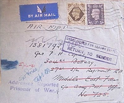 Return to Sender: 27 June 1941