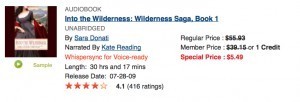 giveaway: Into the Wilderness unabridged audio