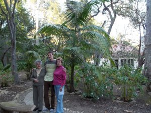 Renee, my mom and my nephew in Renee's beautiful back yard