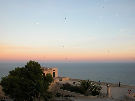 Here's a view from the castle at sunset