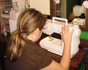 Judah threading the machine