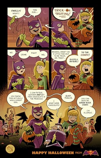Happy Halloween from Batgirl and Supergirl by Mike Maihack