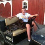 Ollie loved to ride in vehicles.
