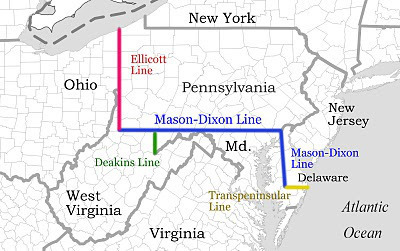 line map between Penn. and Maryland